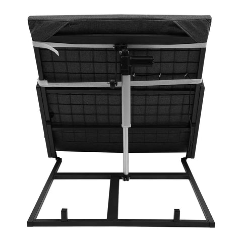 Rear view of Cool Electric Lifting Backrest Upgrade For Elderly And Pregnant Folks With 2 To 80 Degree Angle Smart Support Plus 330 Lbs Heavy Duty Weight Capacity Rust Proof Steel Frame Cotton Linen Cover