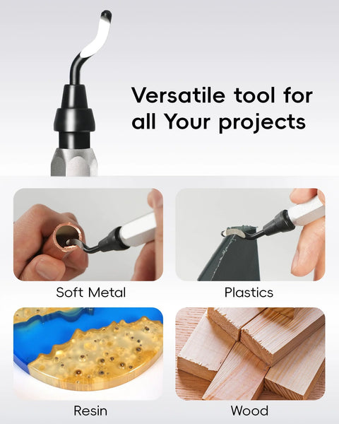 11 Blade Deburring Tool With Premium High Speed Steel Blades for Smooth Edge Finishing in 3D Printing on metal, plastic, resin, wood