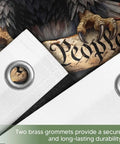 Two Sided 3 By 5 Ft American Flag For 250th Anniversary, Printed On Both Sides, Durable Polyester Eagle Banner grommets close-up