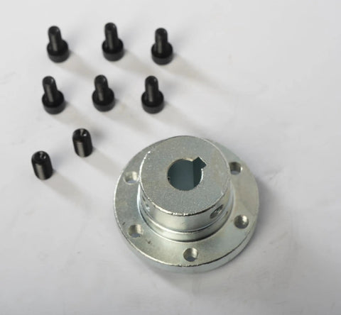 Precision Ground Steel 6 Hole Hub Shaft Axle Adapters With 1 2 Inch Mounting Studs And 1 7 16 Inch Center Bore For Kart Mods, featuring hub and bolts.