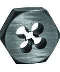 Beefy Pro Grade High Carbon Steel Fractional Hex Die One Quarter Inch By Twenty NC For Precision Threading, front view