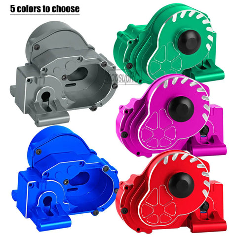 Five colored Magnum 272R Drop In Transmission Upgrade Bundle options for 1/10 scale Slash Rustler Stampede Bandit 2WD VXL models