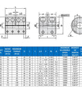 Technical diagram and specifications table for 5mm to 5mm shaft coupling used in CNC machines and 3D printers