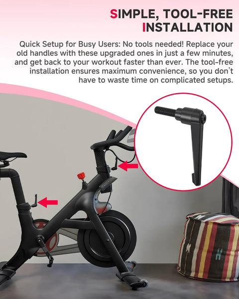 Peloton Exercise Bike L Handle Replacement Kit Must Have Three Piece Set with tool-free installation image