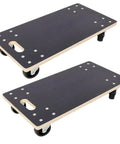 Heavy Duty Furniture Moving Dolly 2 Pack With Swivel PP Wheels For Piano, Couch, Fridge, Washing Machine, And Large Planters Supporting 1320 Lbs Capacity On Smooth Rolling Casters Made From Durable Plywood. Two wood dollies with textured surface.