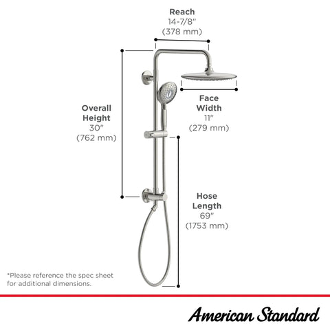 Slick 11 Inch Rain Showerhead And Four Function Hand Spray With 24 Inch Slide Bar And Rotary Diverter In Brushed Nickel Complete Retrofit Kit For Top Shelf Bathroom Upgrades That Give You Zero Stress High Pressure Soaking Sessions