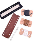 Cowhide Leather Lever Wrap Set for Lever Action Rifles and Shotguns, 3.5 Inch, dual color wraps, sewing needles, waxed thread.