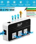 230W Step Down Voltage Converter 220V To 110V With USB C Port 18W Travel Adapter Worldwide 5 Socket UK US AU EU IN For Overseas Use With USA Appliances showing multiple ports and USB-C output