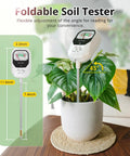 4 In 1 Soil Moisture PH Fertility and Light Meter for Gardening Farming and Outdoor Plants Easy Read Sensor Quick Soil Test Tool