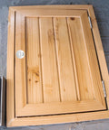 Wooden door with 2-Pack Stainless Steel Flush Ring Pull Handles 2.56 x 1.18 Inch Recessed Door Pulls installed