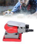Heavy Duty Pneumatic Random Orbital Sander Paired With A Slick Air Powered Palm Polisher at work on stone surfaces.