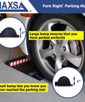 Park Right Parking Mat 21x11x2 Inches Red Garage Parking Aid Helps You Park In The Same Spot Every Time Keeps Your Ride And Belongings Safe Two Tire Bumps For Easy Alignment Color Options Black Yellow Red Amazon Exclusive