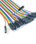 Mega Jumper Wires Kit For Arduino ESP32 ESP8266 And Raspberry Pi With 185 Piece Set, showing black female to female connectors