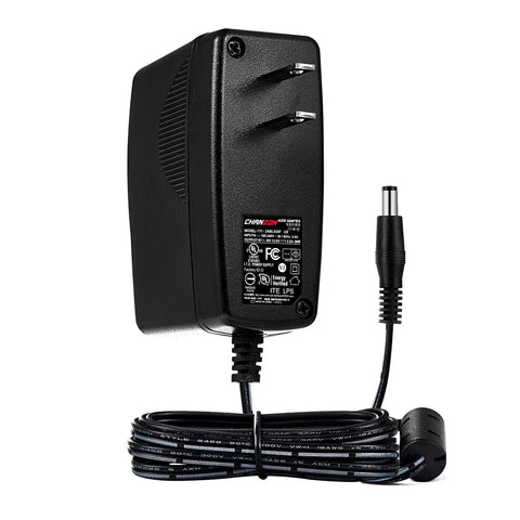 12V 2A 24W Power Supply Adapter with 5.5mm by 2.1mm plug and 100-240V AC to DC wall wart converter shown standing upright.