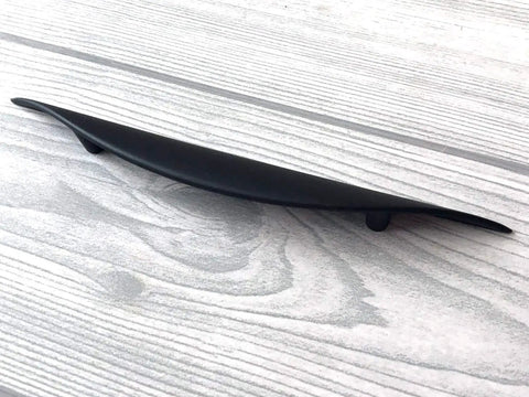 Matte Black Cup Drawer Pull Cabinet Door Handle For Dresser And Vanity Modern Kitchen Hardware 3.75 Inch Center to Center