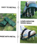 20 Piece Lawn Aerator Shoes Spikes Replacement Metal Pegs for Garden Soil Aeration and Lawn Care Tools in use on grass