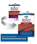 Solid Color Waterproofing Wood Stain And Sealer For Outdoor Decks Sedona Red 1 Gallon front view with new packaging