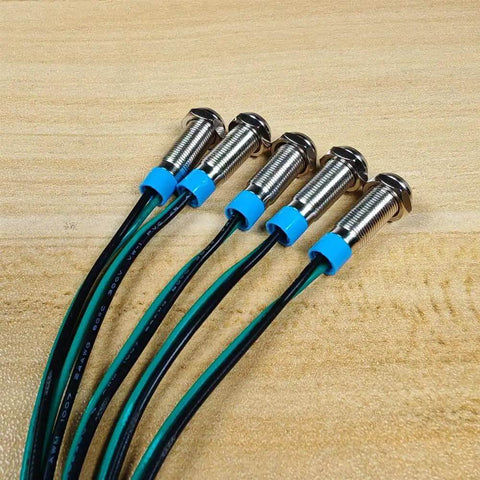 Orange LED Indicator Lights 3V To 9V DC Waterproof Panel Mount Signal Lamp Kit 5 Pack Energy Saving Anti Shock Corrosion Resistant