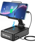 Foldable Phone Stand With Bluetooth Speaker And Built In Charging Station 3 In 1 Desk Gadget For Streaming And Calls And Travel A Dope Gift For Men Women Teens Dad Mom