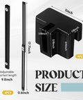 Badass Heavy Duty Adjustable File Cabinet Drawer Rails Set Contains Twelve Solid Metal Slides For Slick Storage Setup Keep Drawers Gliding Smooth Across Ten To Eighteen Inch Gaps In Matte Black showing length and size specifications.