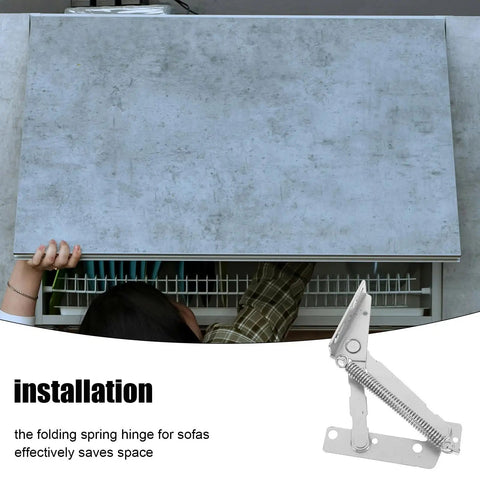 Installation of Two Pack 80 Degree Scissor Hinges Beefy And Durable For Cabinets And Sofas Heavy Duty Cold Rolled Steel Folding Spring Hinges