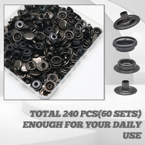 120 Pieces 15mm Stainless Steel Snap Fasteners Kit Workhorse Heavy Duty Press Stud Caps For Boat Canvas Bags Coats Leathers DIY Repair And Craft Projects Marine Upholstery And Outdoor Gear Replacement Hardware