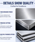 304 Stainless Steel Plate Heavy Duty Metal Sheet For Fabrication Built To Last A True Workhorse With Superior Corrosion Resistance