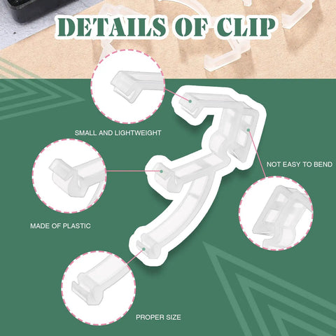 Details of Grab These Top Notch Clear Plastic Valance Clips For Seamless Install On Wood Or Faux Wood Horizontal Blinds. Small and durable.