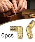 10 Piece Mini Brass Barrel Hinges Set For DIY Projects, Concealed Cylinder, Rust Resistant Yellow Brass Hardware, 5x25mm