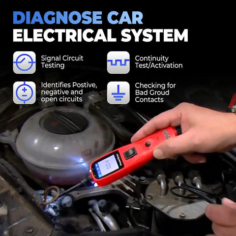 Using PowerScan Circuit Tester 2026 All In One Pro Kit No Brainer With 20ft Extension Cable on car engine for testing