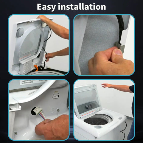 Easy installation Washer Lid Lock Service Kit For Heavy Duty Front Load Washers replacement process on GTW models shown