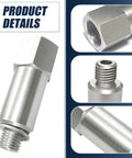Car Cooling Water Temperature Adapter From M12x1.5 Male To 3/8 NPT Female, alloy extension with gasket, product details