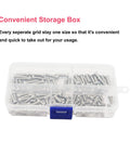 Heavy Duty 140 Piece M4 Machine Screw Assortment Kit Featuring Pan Head Phillips Drive Bolts In Top Notch 304 Stainless Steel in a storage box.