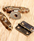 Slide Bolt Door Lock Hasp Kit for Doors Gates Cabinets and Furniture Includes 5 Box Latch Hasps and 10 Cabinet Fittings with Screws