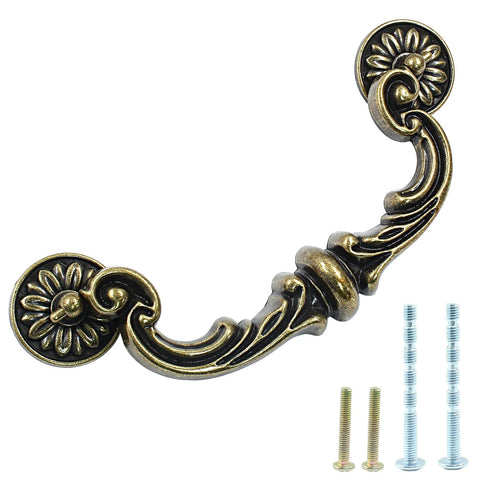 4 Pack 150mm Hole Center Bail Pull Handles Zinc Alloy Rustic Vintage Style Drop Down Swing Drawer Pulls Antique Cabinet Handles