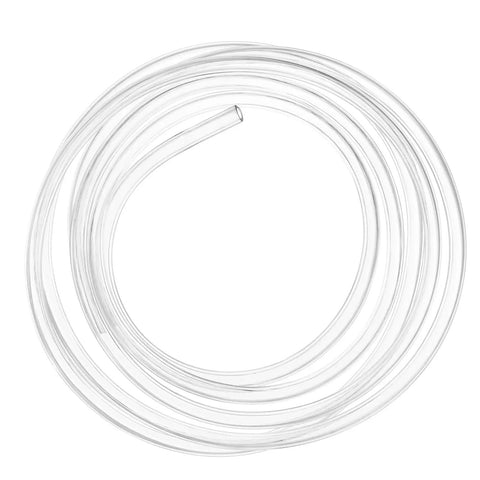 Slick Clear Pvc Vinyl Tubing Hose With Three Quarter Inch Inside Diameter And One Inch Outside Measuring Ten Feet Long stays coiled for flexibility.