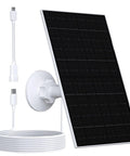 7W USB C Solar Panel Charger For EufyCam 2 Series And Other 5V Security Cams with cable and mount