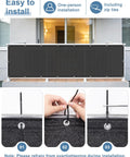 Black 3x10 Privacy Screen Fence Cover Made From HDPE Mesh With Grommets for Balcony Installation with Zip Ties