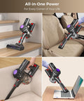 Cordless Vacuum Cleaner With 450W Motor And 40KPa Suction, Beast Power for home cleaning on stairs, car seats, couches, laptop