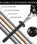 Illustration of Torx Drive Self Drilling Screws Set for Metal in 410 Stainless Black Dacromet Finish, applicable to various materials.