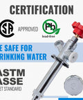 Frost Free Sillcock With Anti Siphon Hydrant For Outdoor Use 12 Inch Three Quarter Inch Hose Bibb To One Half Inch Push Adapter No Lead Brass Valve Certification Image
