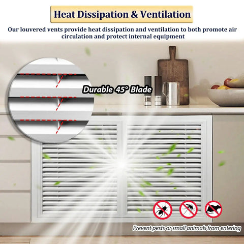 Top Shelf Heavy Duty Double Door Access Panel With Built In Louvered Ventilation Cover For Crawl Spaces And Exterior Drywall Openings Rock Solid Steel Utility Hatch Straight Up Reliable with 45° blades for air circulation.