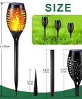 8 Pack 12 LED Solar Torch Lights With Flickering Flame For Garden Pathway Lawn Yard Patio Waterproof Outdoor Decor Lamp