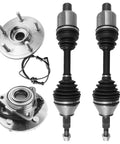 Beefed Up Front Wheel Hub Bearing And CV Axle Assembly For 2012 2013 2014 2015 2016 2017 2018 Ram 1500 4WD And 2019 2020 Ram 1500 Classic Left Or Right Side Replacement Fits 4WD Models Only Heavy Duty Auto Part shown with four components