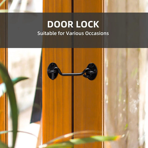 4 Inch Barn Door Latch Lock Hardware For Sliding Doors Rust Resistant Metal Gate Latch With Screws Privacy Hook Lock