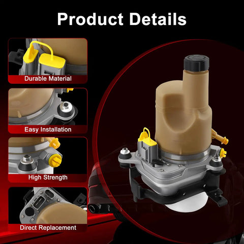 Dead Simple Plug And Play Swap Fits 2004 To 2013 Volvo C30 S40 V50 C70 Heavy Duty Electric Power Steering Pump close-up details