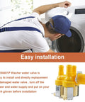 Washer Water Valve Replacement With 3 Solenoid Coils For Speed Queen Huebsch Unimac Models AP4526717 Compatible Rugged Fit And Easy Install F8286401P Part Replacement For Reliable Wash Cycles, yellow metal valve