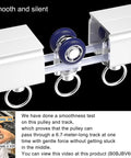 Heavy Duty Ceiling Mounted Curtain Track System For Drapes And Room Dividers Sliding Rail For Living Room White 4.5m Commercial Grade Aluminum Alloy Rust Resistant Smooth Operation And Easy Installation pulley test
