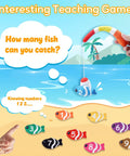 My First Tackle Box Plush Set For Toddlers with fish plushies and fishing rod toy in colorful teaching game scene