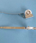 Heavy Duty Gliding Screen Door Roller Assembly With Upper And Lower Slick Replacement Wheels For Patio Slider Tracks, featuring a nylon wheel and metal mount.